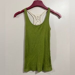 Y2K Vintage Mudd Green Lace-Back Tank Top